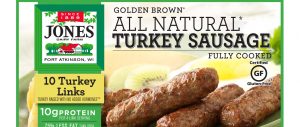 Jones Dairy Farm's All Natural Turkey Sausage packaging